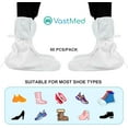 thumbnail image 6 of 2PCs (1 Pair) Disposable Medical Grade Non-Slip PP+PE High Knee Shoe & Boot Cover by Vastmed | Hazmat Boot Durable Water & Skid Resistant for Fluids, Dust, Dirt, Mud – Indoor Use, 6 of 7