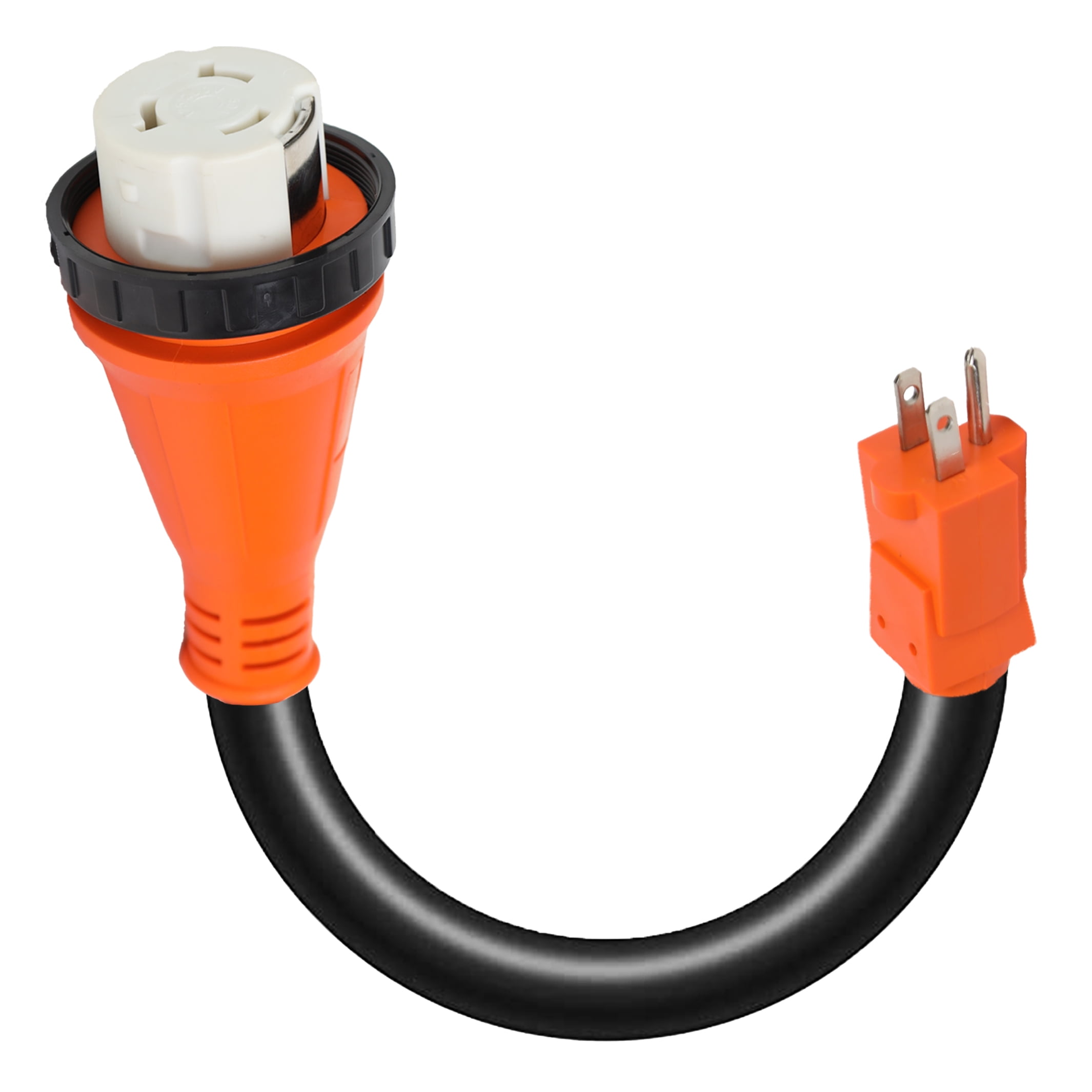 TechnoRV 50A to 110V RV Adapter 12in Locking Connector NEMA 1450P