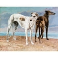 thumbnail image 3 of Gustave Courbet 14x12 Black Modern Framed Museum Art Print Titled - The Greyhounds of the Comte De Choiseul (1866), 3 of 5
