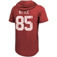 thumbnail image 3 of Men's Majestic Threads George Kittle Scarlet San Francisco 49ers Player Name & Number Tri-Blend Slim Fit Hoodie T-Shirt, 3 of 3