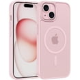 thumbnail image 1 of Funda de teléfono FNTCASE para iPhone 15, color rosa magnético mate, 1 of 7