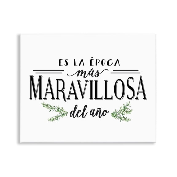 Stupell Industries Época Mas Maravillosa Holiday Painting Unframed Art Print Wall Art, 14 x 11