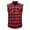 Red, variant on Puffer vest Mens Casual Fashion Plaid Multi Color Sleeveless Lapel Sleeveless Shirt