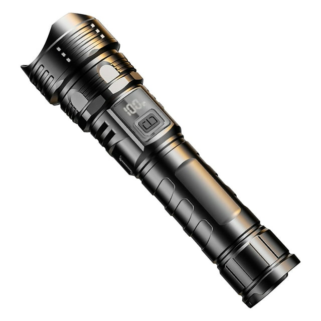 EGNMCR Digital White Light Flashlight Long Battery Life Strong Light Flashlight Hidden Rechargeable Flashlight the Illuminator
