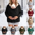 thumbnail image 5 of NOLDARES Maternity Coat Women's Kangaroo Sweatshirt for Mom and Baby Carrier Maternity Coat Fleece Jacket 3-In-1 Thicken Fleece Jacket,Zip Panels,Clothing(Q401-Green), 5 of 9
