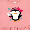 thumbnail image 4 of Inktastic Penguin Girl Snowflakes Girls Toddler Dress, 4 of 5