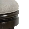 thumbnail image 3 of Cortesi Home Clyffe Backless Swivel Counter Stool in Solid Wood, 24" Gray Fabric, 3 of 5