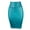Blue, variant on IROINNID Women's Skirt Half Skirt Imitation Leather Wrap Hip Skirt High Waist Plus Size Skirt Knee Empire Waist Mid Solid Color Skirt
