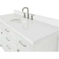 thumbnail image 3 of Ariel H061swqovo Bristol 61" Free Standing Single Oval Basin Vanity Set - White, 3 of 7