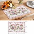thumbnail image 6 of Pink White Magnolia Placemats Set of 12, Spring Floral Leaf Botanical Non-Slip Place Mats Washable Table Mats for Kitchen Dining Table Decorations Indoor/Outdoor, 6 of 9