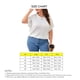 thumbnail image 4 of Top de verano para mujer, Top acanalado de manga corta con cuello redondo holgado de talla grande para mujer, 4 of 8