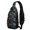 Game Controller Black Pattern-3, variant on Game Controller Black Pattern Sling Backpack, Casual Day Sling Pack with Earphone Port, Breathable Padded Back Gift Ideas for Hiking Cycling Walking