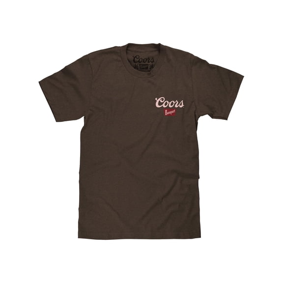 Tee Luv Coors Banquet Beer Golden Colorado Cowboys Front and Back Graphic T-Shirt (Men's) (L)