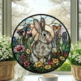 thumbnail image 2 of Cute Bunny Stained Glass Window Hanging, Celebration Hanging Decor, Mother’S Day Ornament, Love Day Home Decor, Christmas Decoration Gift, Commemorative 2025, 2 of 6