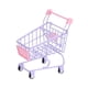 thumbnail image 2 of Mini caja de almacenamiento para carrito de compras, carrito multifuncional, papelería divertida, juguetes para juego de imitación, cesta organizadora Púrpura Soledad canasta de muñecas, 2 of 9