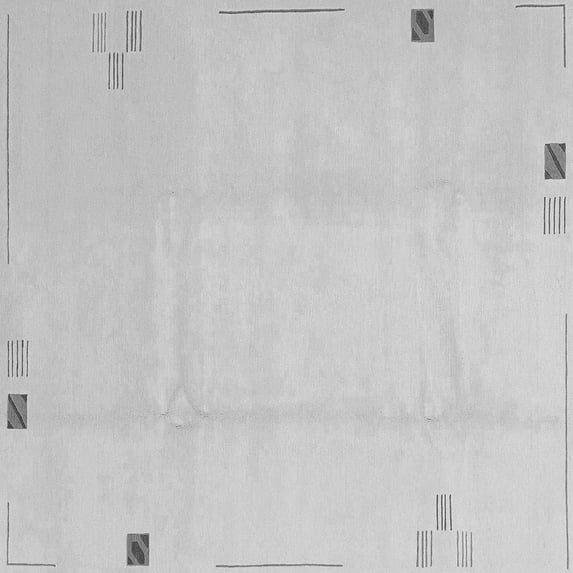 Ahgly Company Indoor Square Solid Gray Modern Area Rugs, 3' Square