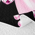 thumbnail image 5 of Erosebridal Cartoon Bow Tie Quilt Full, Princess Ribbon Full Bedspread Sets, Black Reversible, Pink Diamond Bow, 3pcs (1 Coverlet and 2 Pillowcases), 5 of 7