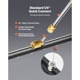 thumbnail image 4 of 24 Inch Pressure Washer Undercarriage Cleaner Stainless Steel Surface Cleaner 4000 Max PSI Angle Adjustment Gear 7 Spray Nozzles 2 Extended Wands for Driveway Patio Deck, 4 of 6