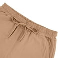 thumbnail image 5 of Fashion YLSDY Mens Shorts Solid Color Casual Drawstring Summer Beach Short Pants Lightweight Elastic Waist Comfy Outdoor Shorts Khaki M, 5 of 9
