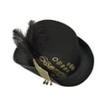 thumbnail image 2 of Retro Steampunk ala, Gears Black Top Hat Head Wear Fiesta de disfraces de disfraces para hombres Mujeres Accesorio, Black Elegant Cosplay Cost Hugo sombreros, 2 of 7