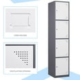 thumbnail image 4 of STANI Metal Locker for Gym, School, Office, 71" Metal Storage Locker Cabinets for Employees, Students Steel Lockers Four Tier, 4 Door, 4 of 6