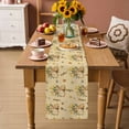 thumbnail image 3 of Table Runner - 48 Inch Long, Easter Rabbits Kitchen Dining Table Runner Dresser Scarves, Spring Yellow Flowers Country Plants Yellow Farmhouse Decor for Coffee Tables Wedding Party Banquet, 3 of 8