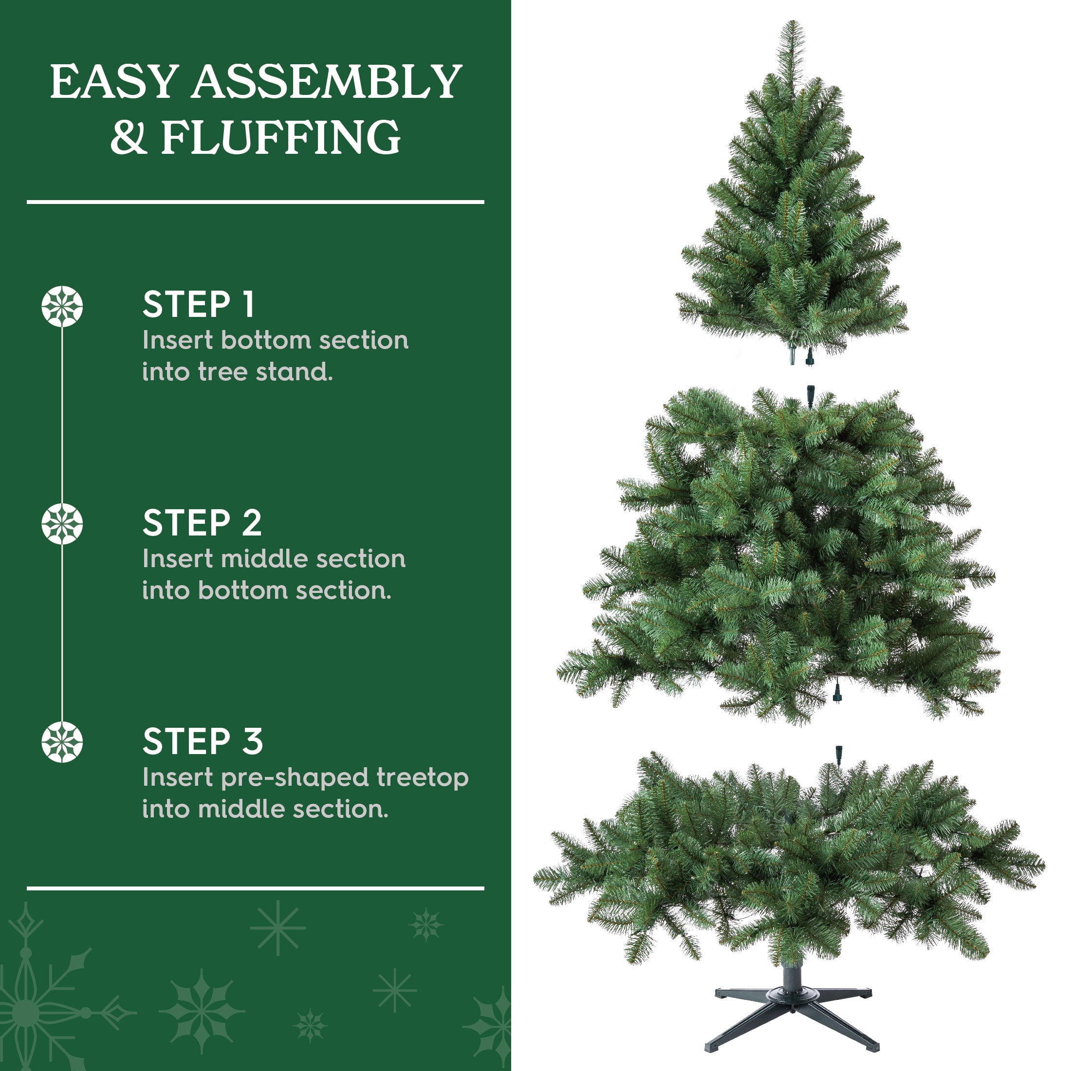 6.5' Pre-Lit Windham Spruce Green Artificial Christmas Tree with Warm White LED Lights, by Holiday Time