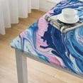 thumbnail image 5 of Acheng Swirl Abstract Art Square Tablecloth for Outdoor Picnic Camping and Indoor Kitchen Dining Party 100% Polyester Fiber 40*40, 5 of 8
