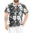 thumbnail image 2 of HAPPY BAY Men's Hawaiian Shirts Short Sleeve Button Down Shirt Floral Shirt Men Casual Holiday Summer Tropical Island Shirts for Men Funny 4XL Allover Hibiscus, Black, 2 of 6