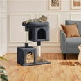 thumbnail image 4 of Yaheetech 33.4″ H Spacious Top Perch Cat Tree with Big Condo，Dark Gray, 4 of 8