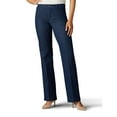 thumbnail image 1 of Pantalones Casuales de Cintura Alta y Corte Recto Holgado para Mujer con Bolsillos Azul Oscuro XL, 1 of 7