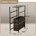 thumbnail image 3 of 4 Drawers Chest Dresser (Narrow) Brown, 3 of 7