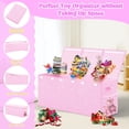 thumbnail image 6 of Extra Large Toy Box Toddlers Chest with Lids, Collapsible Sturdy Toy Storage Organizer, Kids Bin Boxes Storage Basket for Boys, Girls, Nursery, Living Room, Playroom, 40"x14"x16" (Pink), 6 of 14