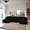 BLACK, variant on Welinhome 131" Modular U-Shaped Sectional Sofa Set, 4-Seater Corduroy Fabric with 2 Chaises & 8 Pillows (Foam+Pocket Spring)