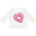 thumbnail image 3 of Inktastic Heart Shaped Donut with Pink Icing and Sprinkles Boys or Girls Long Sleeve Toddler T-Shirt, 3 of 5