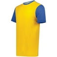 thumbnail image 1 of Augusta Sportswear Men's Gameday Vintage Ringer Tee Gold Royal Heather, 1 of 1