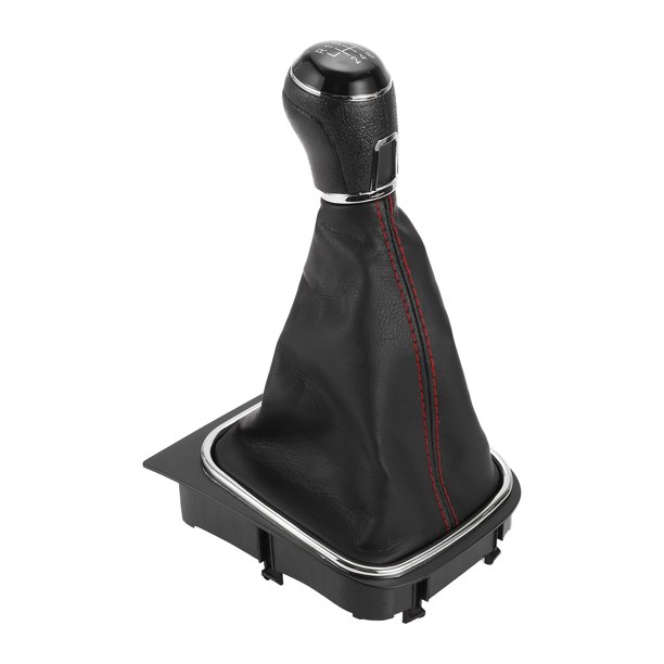 Perilla de cambio de marchas Unique Bargains con cubierta, palanca de cambios manual de 6 velocidades para Volkswagen Golf Jetta MK6, cuero sintético