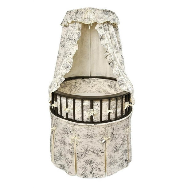 Badger Basket Black Elegance Round Baby Bassinet Toile Com Badger Basket Black Elegance Round Baby, Badger Round Bassinet