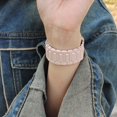 thumbnail image 4 of Magnetic Watch Band Compatible for iWatch Series 10 9 8 7 6 5 4 SE 3 2 1, Classic PU Leather Sport Strong Magnetic Buckle Watch Strap Band for Apple Watch 38mm/40mm/41mm/42mm, Pink, 4 of 6