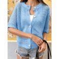 thumbnail image 5 of Women's Hollow Out Short Sleeve Knit Cardigan L, 5 of 7