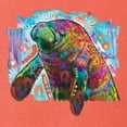 thumbnail image 6 of Wild Bobby Rainbow Painted Manatee Dean Russo Design Animal Lover Unisex Hoodie Sweatshirt, Sunset Coral, X-Large, 6 of 6