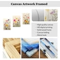 thumbnail image 5 of ZHONGYUTONG Flower Wall Art Set of 3 Watercolor Wildflower Paintings Colorful Floral Pictures Wall Decor Botanical Canvas Prints for Girls Room Decor Framed (11.00" x 14.00" x 3PCS), 5 of 5