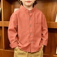 thumbnail image 4 of 2-3T Toddler Kids Boys Long Sleeve Solod Dress Shirt Gentleman School Uniform Tops Fashion Fall Winter Clothes12 Months 2T 3T 4T 5T 6T 7T 8T Little Kids, 4 of 9