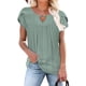 thumbnail image 2 of Lucakuins, camisetas de manga corta para mujer, blusa informal de moda de Color sólido, Tops holgados de verano, ropa de calle Lucakuins moda, 2 of 4