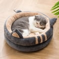 thumbnail image 5 of Cama corta ovalada de felpa para perros y gatos pequeños y medianos, sofá para mascotas pequeñas cómodo, cómodo y duradero, 5 of 5