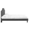 thumbnail image 3 of Modway Adelaide Performance Velvet King Platform Bed in Charcoal, 3 of 10