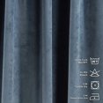 thumbnail image 4 of 3S Brother's Extra Long Solid Luxury Matte Velvet Soft Curtain Aegean Single Panel Hanging Back Tap & Rod Pocket Home Décor 5-25 Feet Custom Made Curtains -Made in Turkey Each(52"x288"), 4 of 7