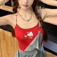 thumbnail image 3 of RWJDXD WUJS Sanrio Hello Kitty Tank Top Women Slings Fashion Red Bralette Crop Tops Open Back Design Y2k Cartoon Clothes Cute Sexy Suspender, 3 of 6