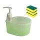 thumbnail image 1 of Dispensador de jabón de cocina con soporte para estropajo, dispensador con bomba de jabón líquido multiusos para encimera de cocina Verde, 1 of 9