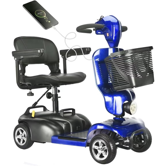 PENGJIE 20A -- 20miles Adjustable 4-Wheel Mobility Scooter 300 lb Limit